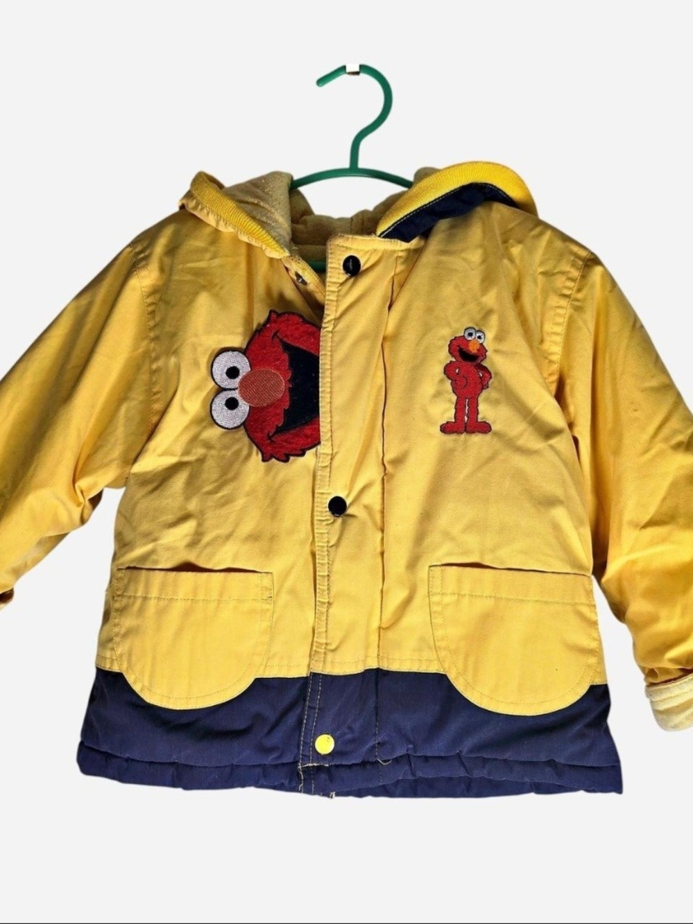 Sesame Street Elmo Character Jacket Vintage Yellow & Navy Boys 2T
